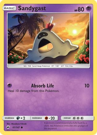 Sandygast 061/147 - SM Burning Shadows Reverse Holofoil