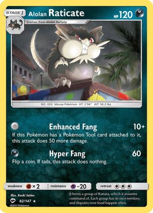 Alolan Raticate 082/147 - SM Burning Shadows