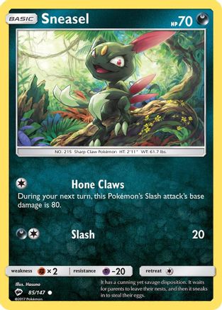 Sneasel 085/147 - SM Burning Shadows Reverse Holofoil