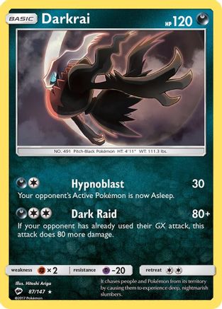 Darkrai 087/147 - SM Burning Shadows Reverse Holofoil