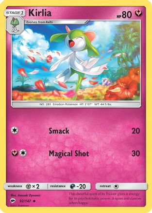 Kirlia 092/147 - SM Burning Shadows
