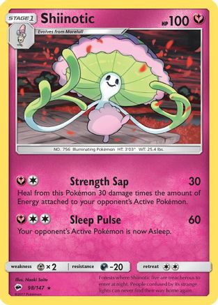 Shiinotic 098/147 - SM Burning Shadows Reverse Holofoil