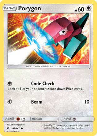 Porygon 103/147 - SM Burning Shadows