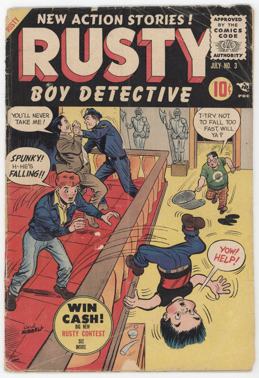 Rusty Boy Detective 3 Good 1955 GD VG Carl Hubbell