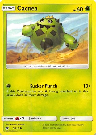 Cacnea 005/111 - SM Crimson Invasion Reverse Holofoil