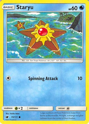 Staryu 015/111 - SM Crimson Invasion Reverse Holofoil
