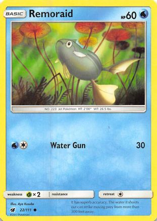 Remoraid 022/111 - SM Crimson Invasion Reverse Holofoil