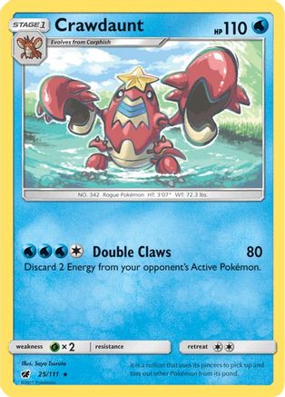 Crawdaunt 025/111 - SM Crimson Invasion Reverse Holofoil