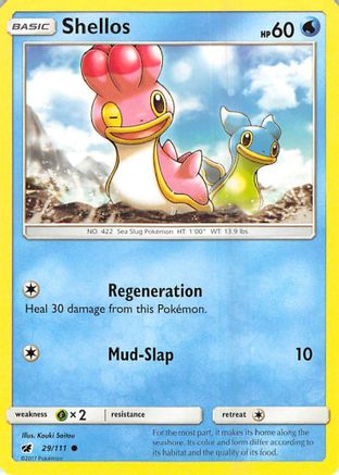 Shellos 029/111 - SM Crimson Invasion Reverse Holofoil