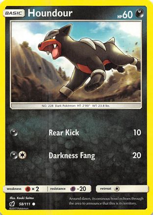 Houndour 058/111 - SM Crimson Invasion Reverse Holofoil