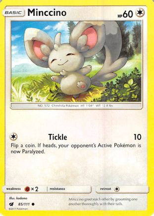 Minccino 085/111 - SM Crimson Invasion Reverse Holofoil