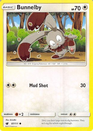 Bunnelby 087/111 - SM Crimson Invasion Reverse Holofoil