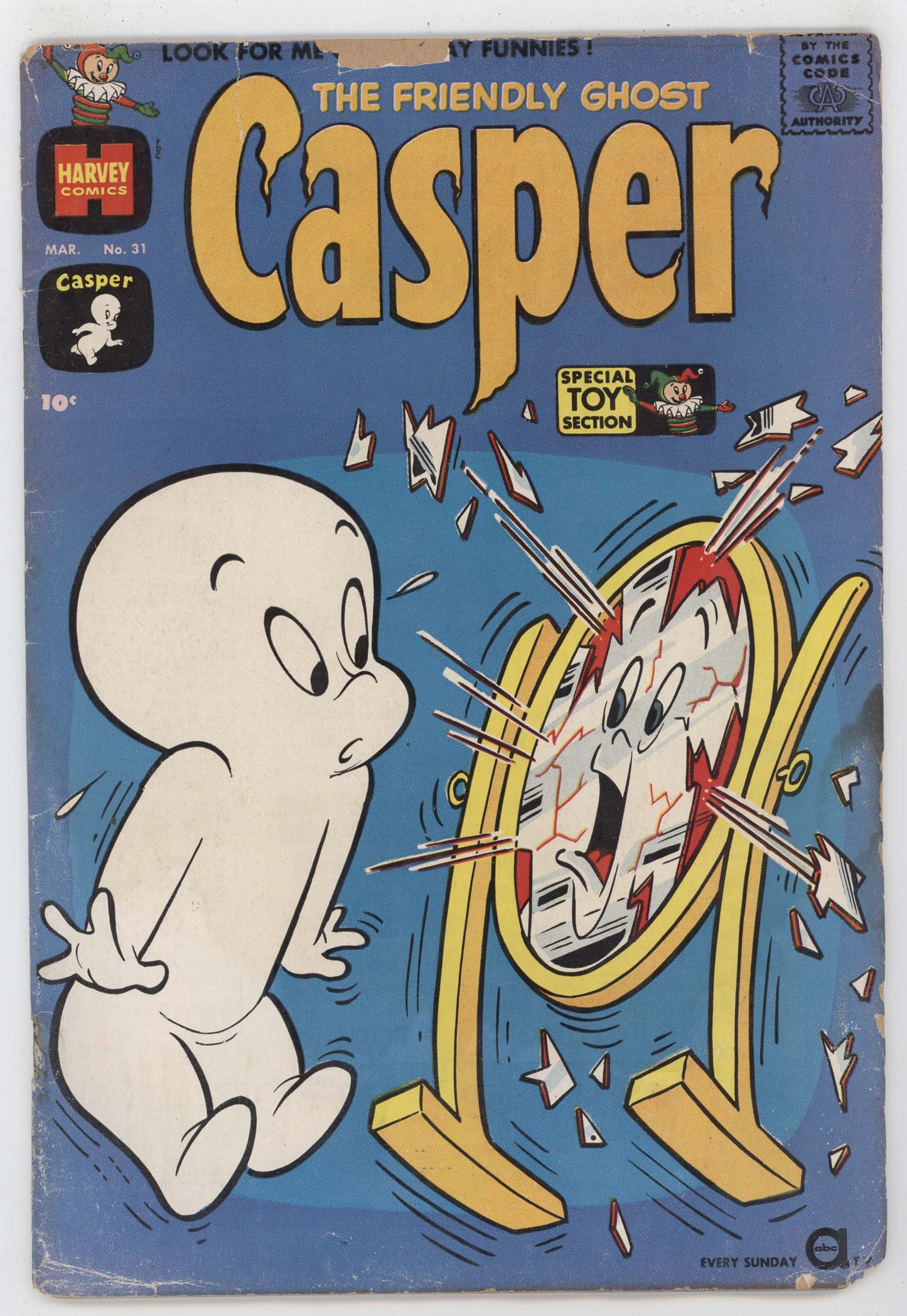 Casper The Friendly Ghost 31 Harvey 1961 GD VG Warren Kremer Broken Mirror