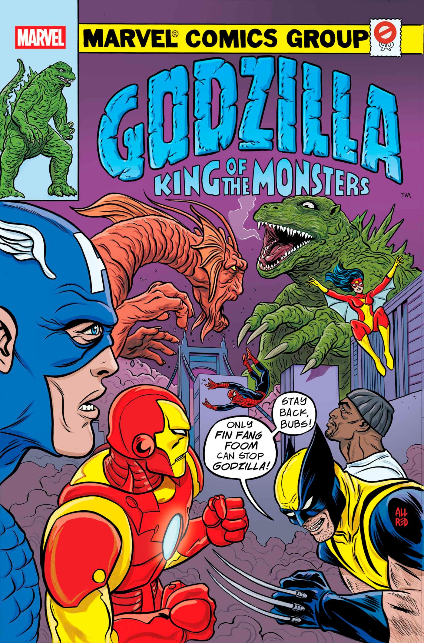 Godzilla VS Avengers #1 D Mike Allred Godzilla King Of The Monsters Homage  Variant (06/18/2025) Marvel