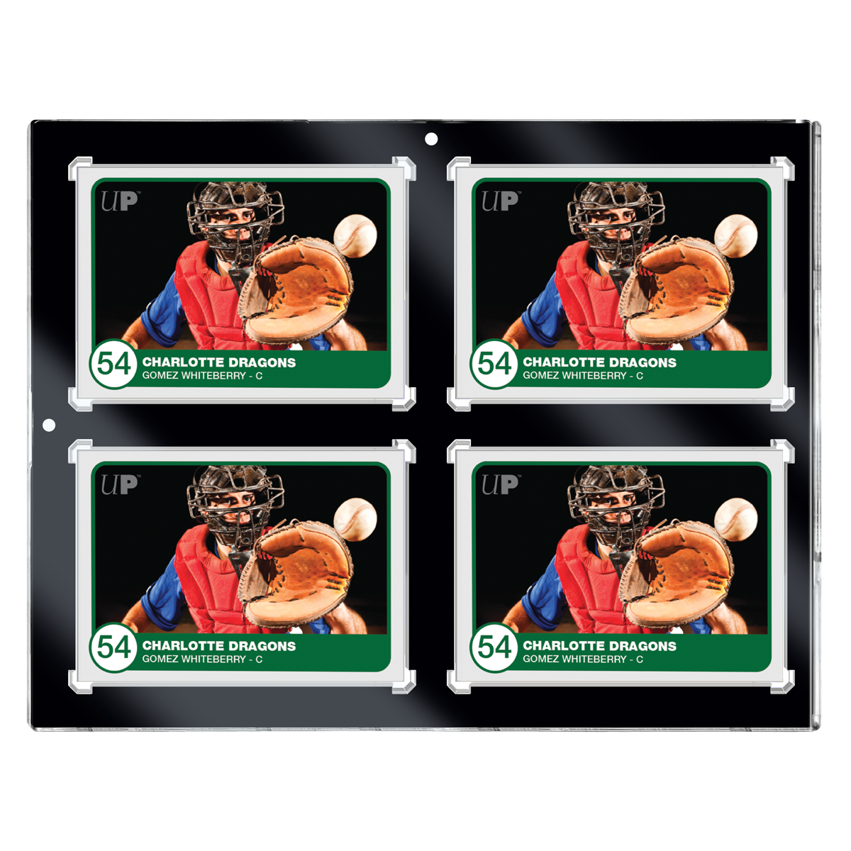130PT 4-Card Black Border UV ONE-TOUCH® Magnetic Holder