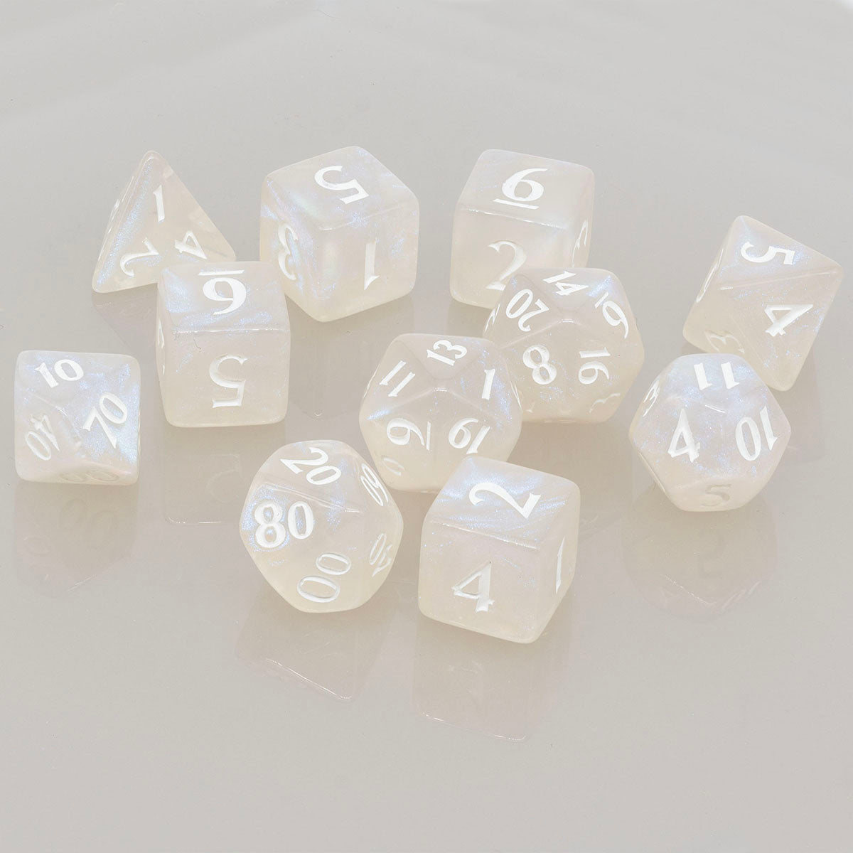ECLIPSE® Acrylic RPG Dice Set (11ct) - Arctic White