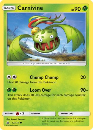 Carnivine 012/156 - SM Ultra Prism Reverse Holofoil