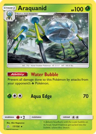 Araquanid 017/156 - SM Ultra Prism Reverse Holofoil
