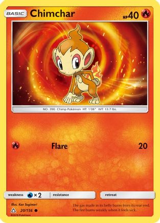 Chimchar 020/156 - SM Ultra Prism Reverse Holofoil
