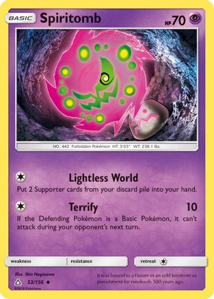 Spiritomb 053/156 - SM Ultra Prism Reverse Holofoil