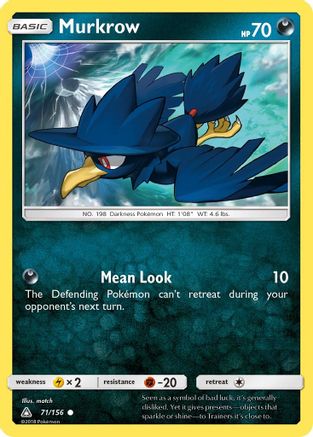 Murkrow 071/156 - SM Ultra Prism Reverse Holofoil