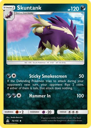 Skuntank 076/156 - SM Ultra Prism Reverse Holofoil