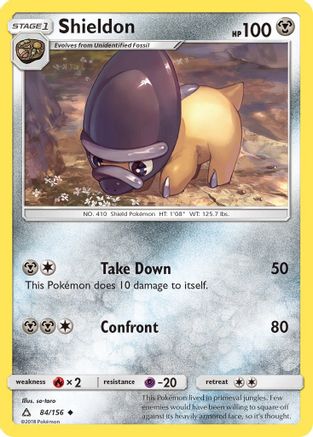Shieldon 084/156 - SM Ultra Prism Reverse Holofoil