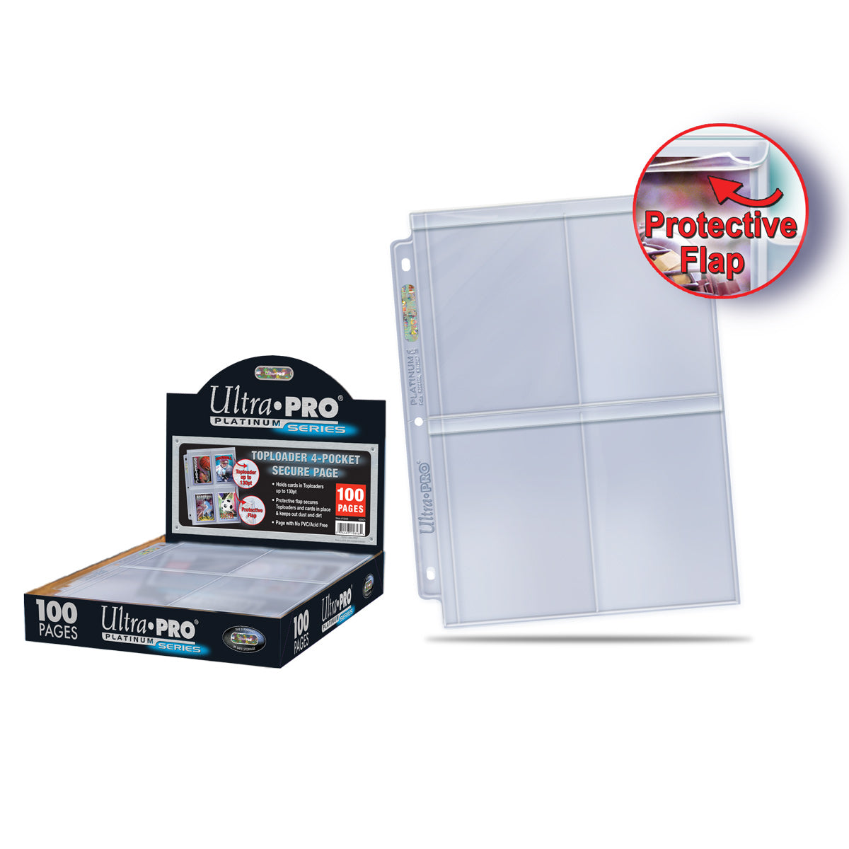 Premium Series 4-Pocket Secure Pages (100ct) for TOPLOADER® Sleeves