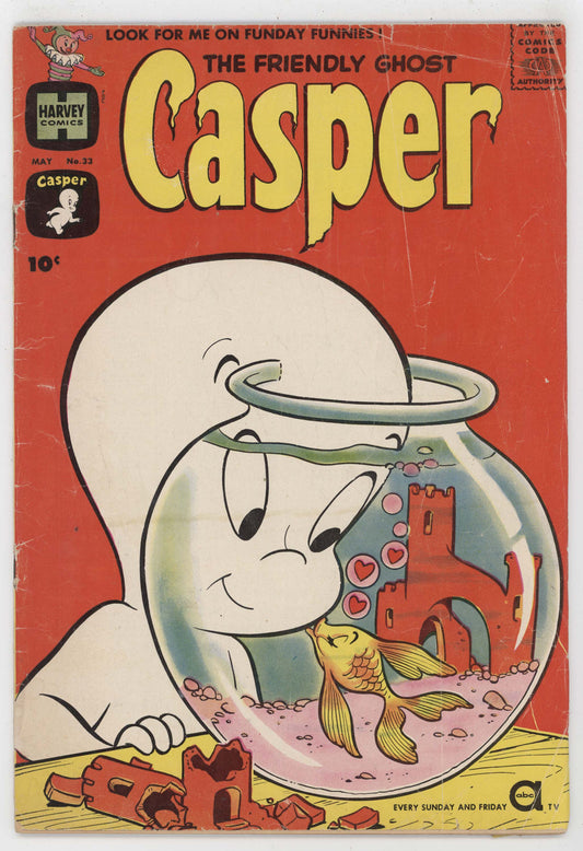 Casper The Friendly Ghost 33 Harvey 1961 GD VG Warren Kremer Gold Fish Bowl