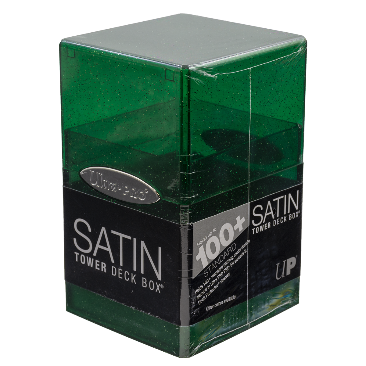 Glitter Satin Tower Deck Box - Green