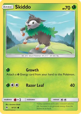 Skiddo 009/131 - SM Forbidden Light Reverse Holofoil