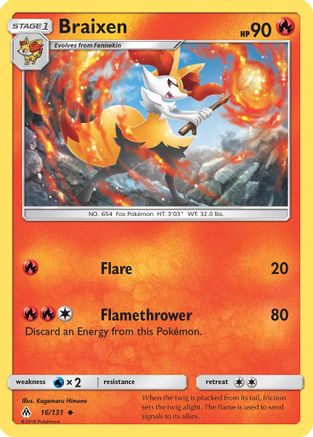 Braixen 016/131 - SM Forbidden Light