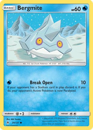 Bergmite 029/131 - SM Forbidden Light Reverse Holofoil