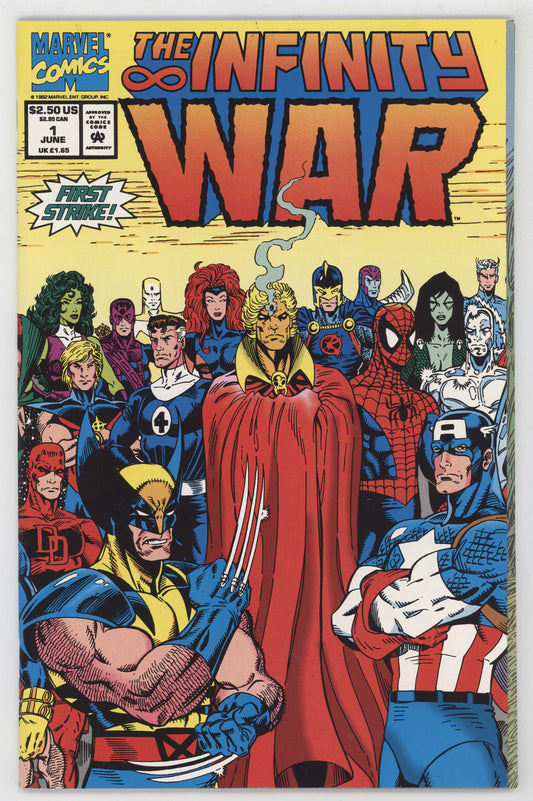 Infinity War 1 Marvel 1992 NM Gauntlet Spider-Man Avengers Ron Lim