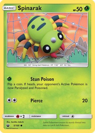 Spinarak 005/168 - SM Celestial Storm