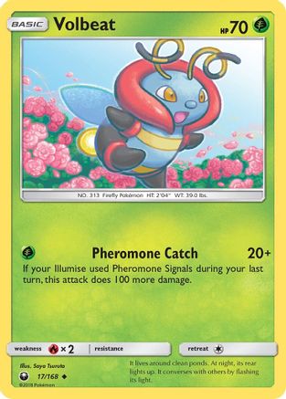 Volbeat 017/168 - SM Celestial Storm Reverse Holofoil
