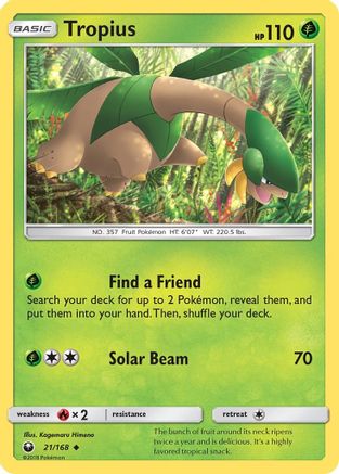 Tropius 021/168 - SM Celestial Storm Reverse Holofoil