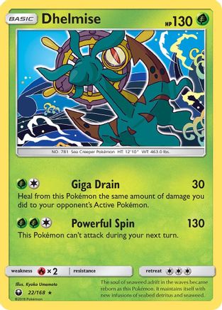 Dhelmise 022/168 - SM Celestial Storm Reverse Holofoil