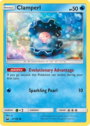 Clamperl 041/168 - SM Celestial Storm Reverse Holofoil