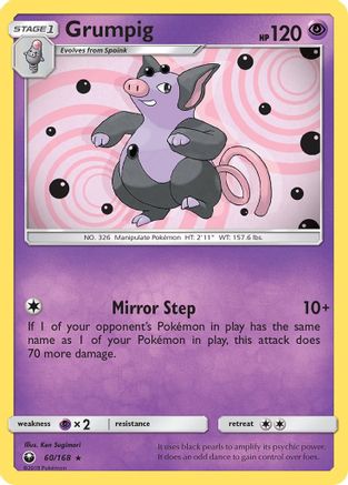 Grumpig 060/168 - SM Celestial Storm Reverse Holofoil