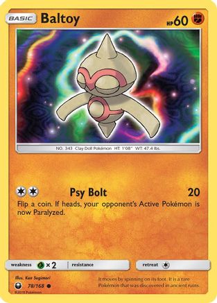 Baltoy 078/168 - SM Celestial Storm Reverse Holofoil