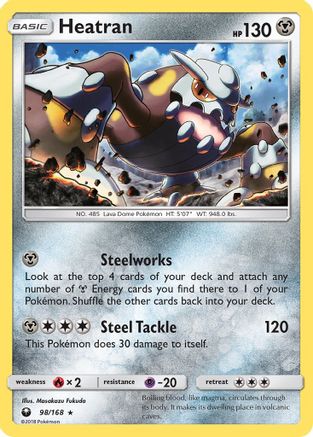 Heatran 098/168 - SM Celestial Storm Reverse Holofoil