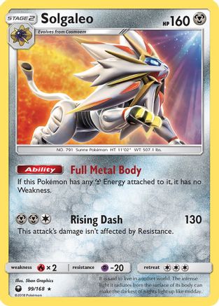 Solgaleo 099/168 - SM Celestial Storm Holofoil