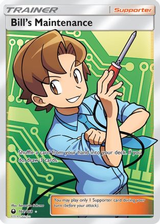 Bill's Maintenance (Full Art) 162/168 - SM Celestial Storm Holofoil