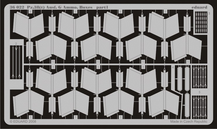 Eduard 36022 1/35 Armor- Pz38(t) Ausf G Ammo Boxes for DML