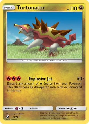Turtonator 050/70 - Dragon Majesty Reverse Holofoil