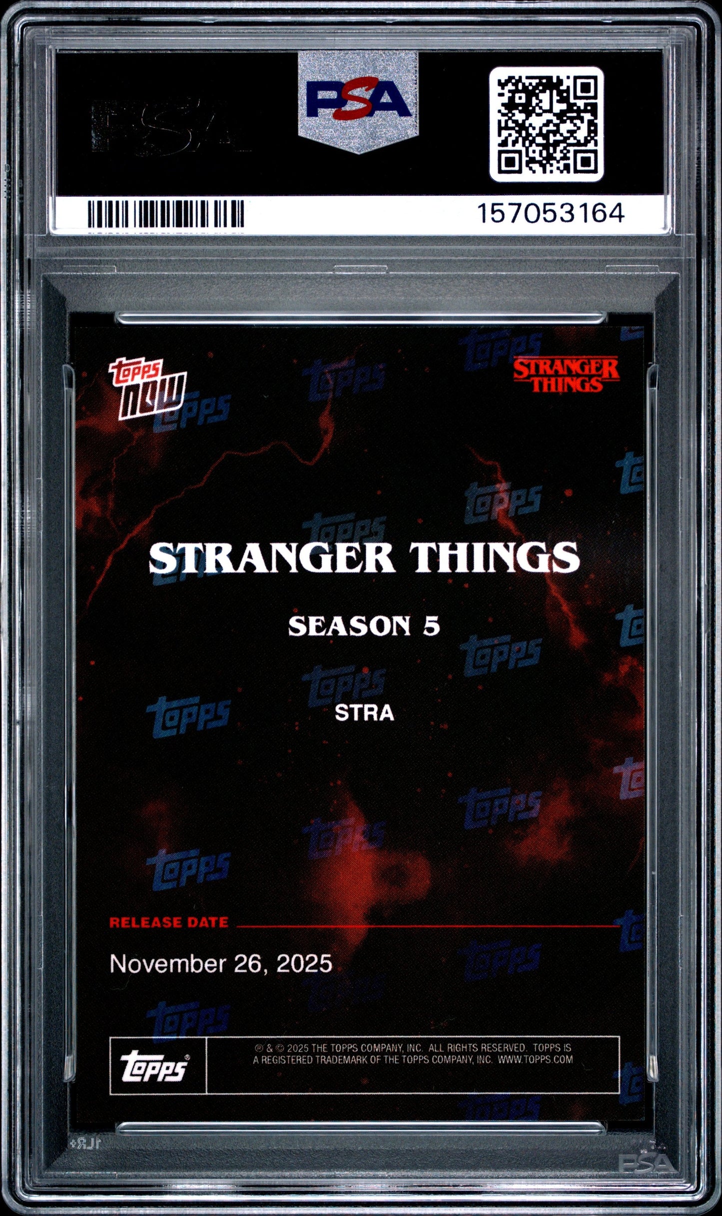 Graded 2025 Topps Now Stranger Things #STRA Netflix Card PSA 9 Mint