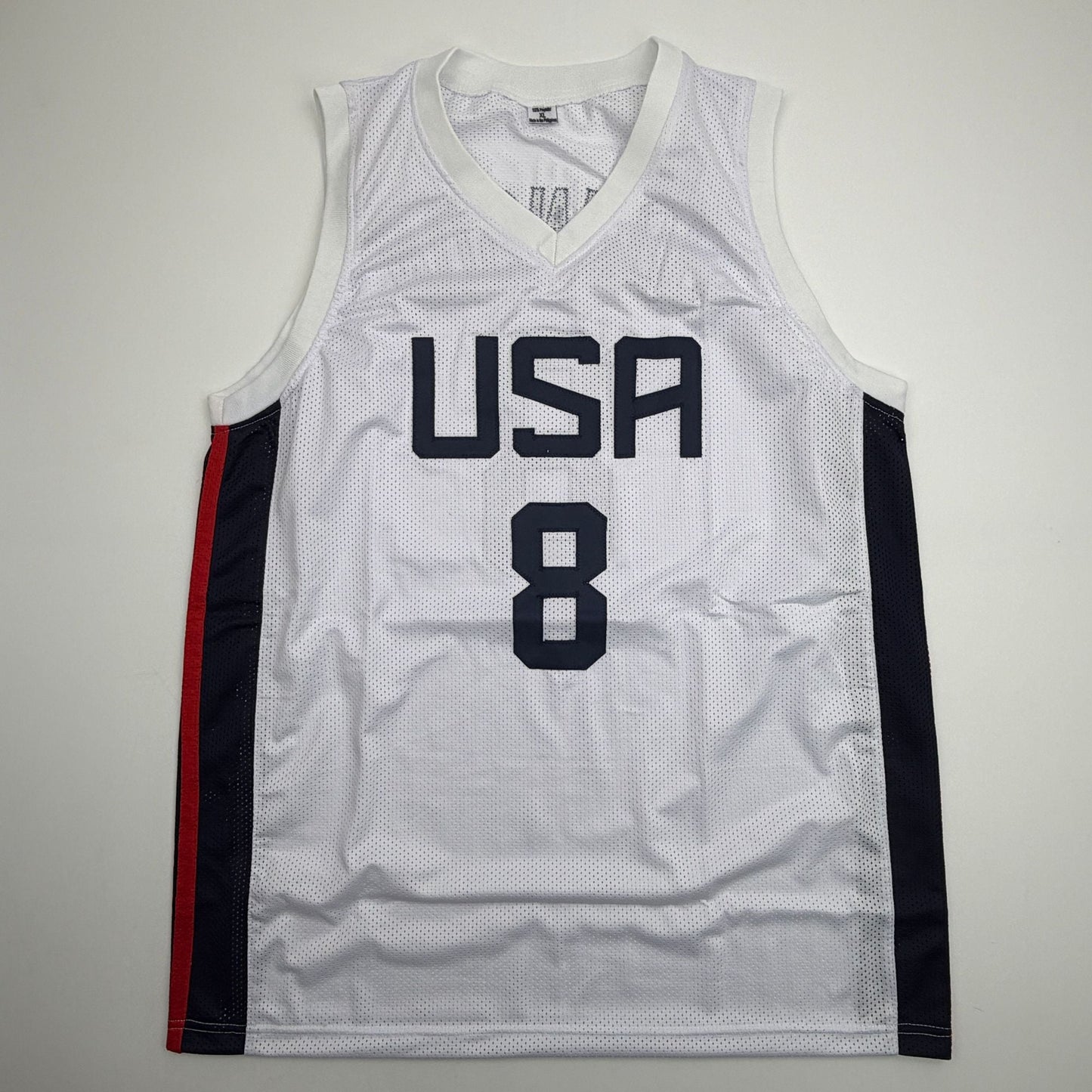 Autographed/Signed Joe Johnson United States USA Olympic White Basketball Jersey Beckett BAS COA