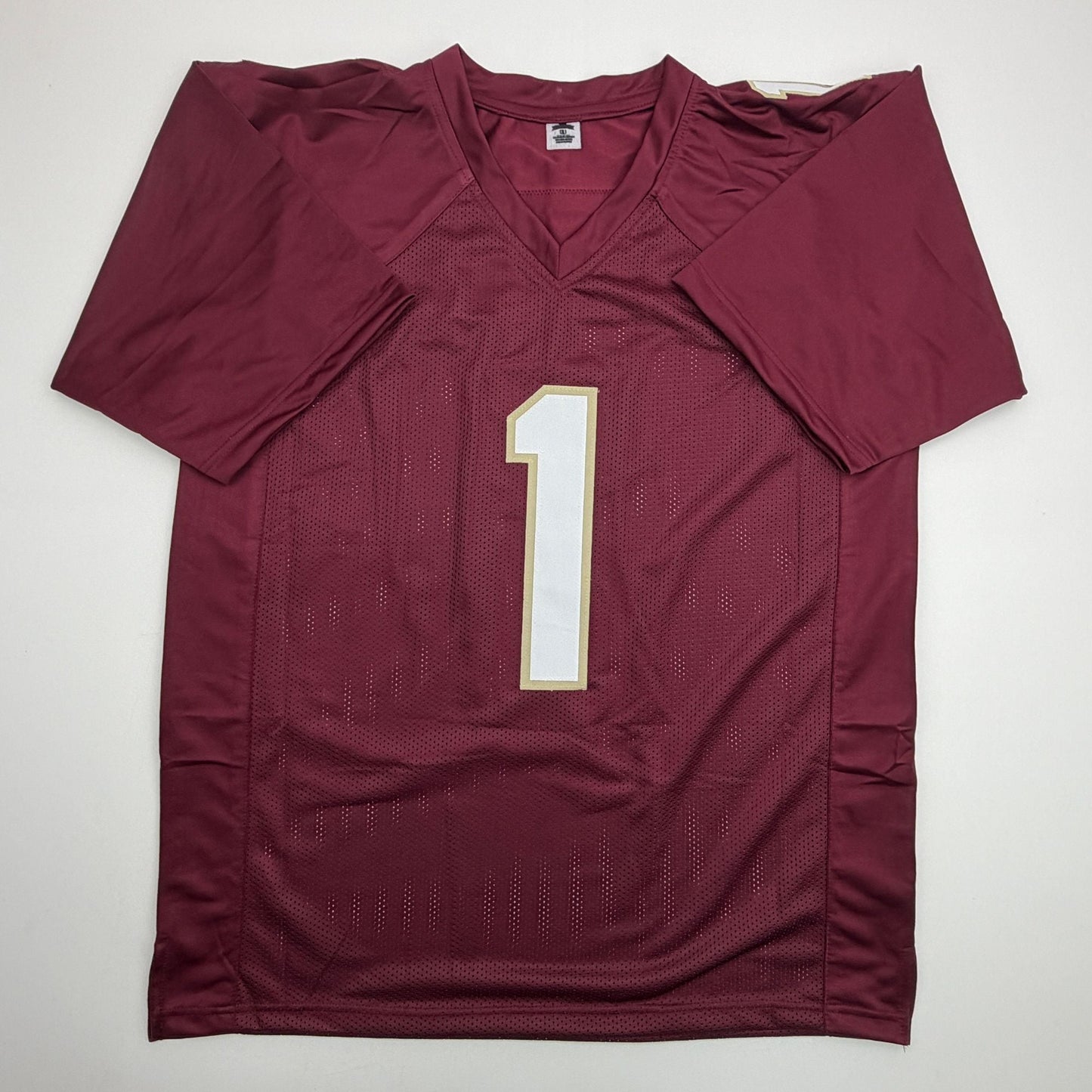 Autographed/Signed Kelvin Benjamin Florida State FSU Maroon College Football Jersey Beckett BAS COA