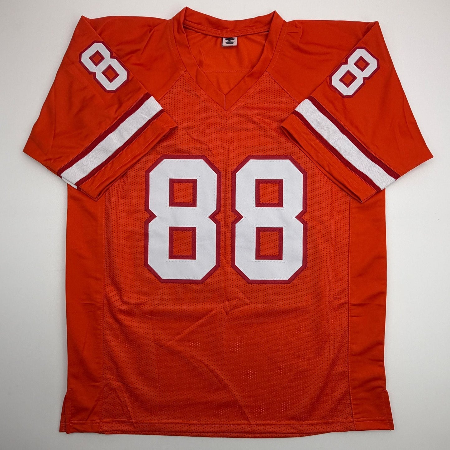 Autographed/Signed Jimmie Giles Tampa Bay Orange Football Jersey JSA COA